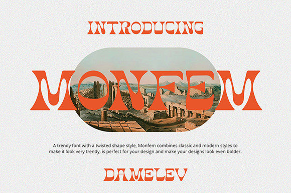Monfem: A Vintage Display Font for Modern Design